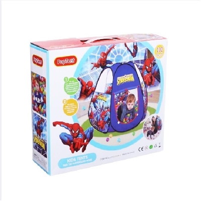 Picture of Playhouses Tent for Kids Outdoor and Indoor Girls Boys Tent Kid theme play house, Spider Man Tent House With 100 Ball, POPTENT Pool Play Tent with 100 balls Print for Kids