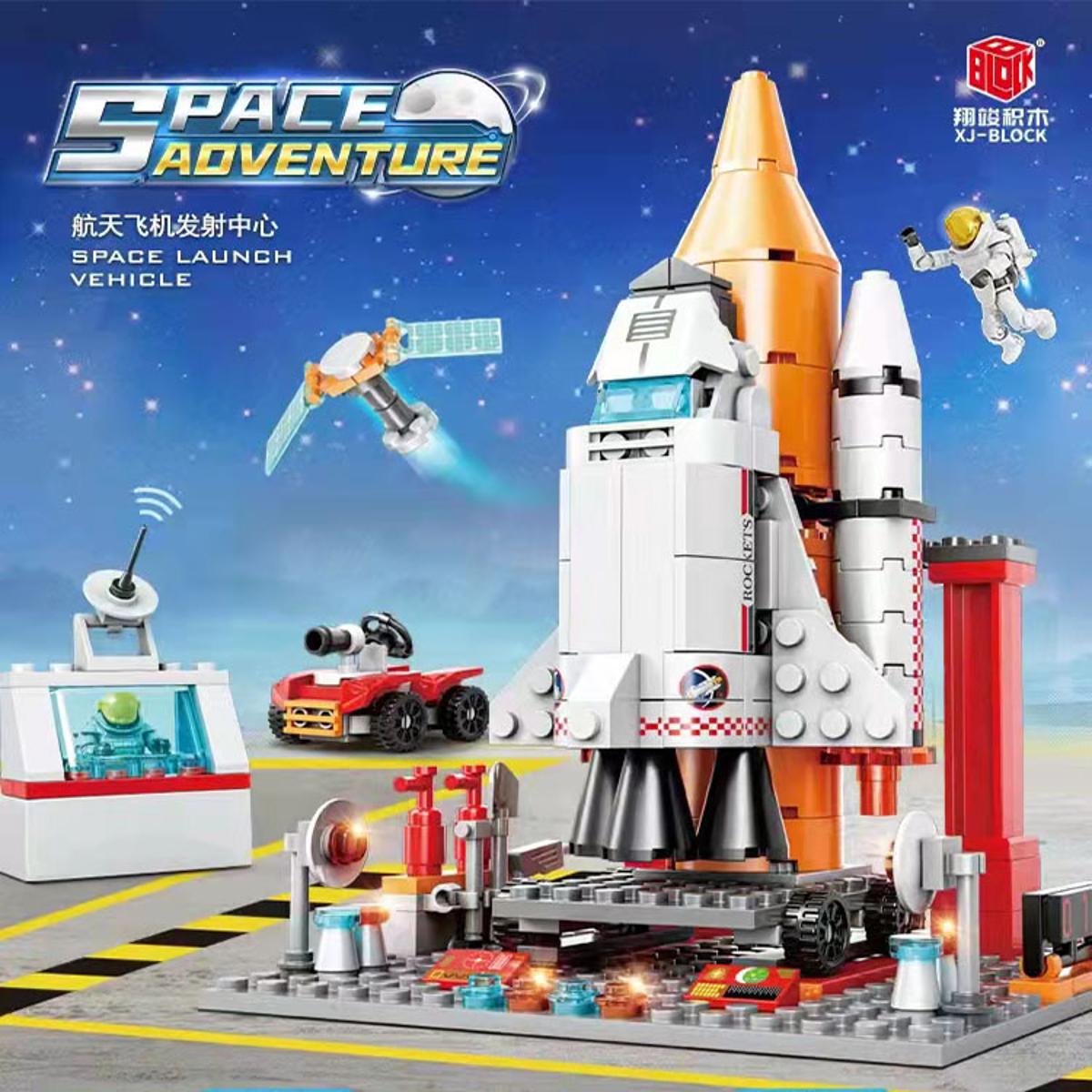 Picture of Stasiun Pusat Peluncuran Ruang Angkasa Blok Bangunan Model Roket Ruang Berkualitas Tinggi untuk Anak-anak Autentikasi.  XJ-858D