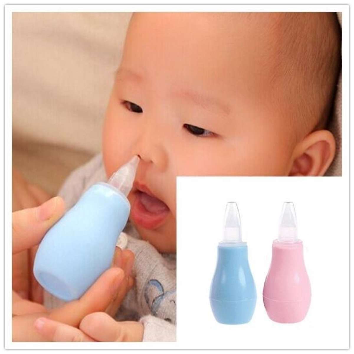 Picture of Farlin Anti Backflow Nasal Aspirator helps relieves baby's stuffy nose