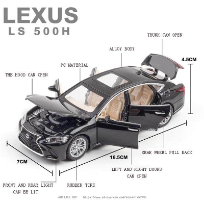 Picture of 1:32 Lexus LS 500h Diecast Model Car TOYS Boys Gifts Collection Display Gray/Black/White Metal,