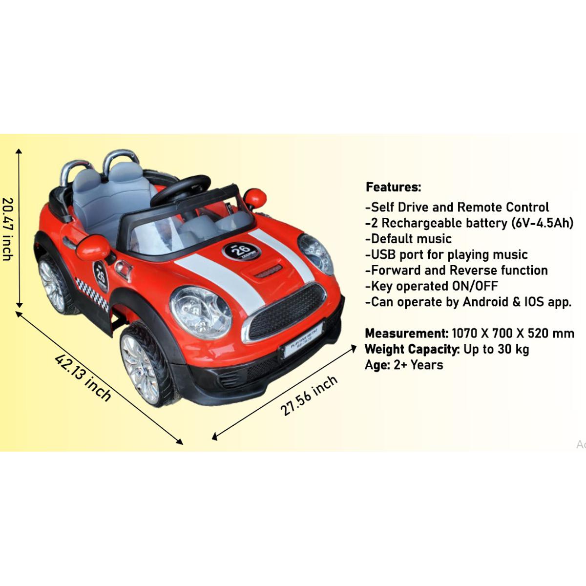 Picture of Mini Cooper Car - Red  987670