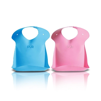 Picture of Plastic Bib for Kids - (6904) 1pc=pink,blue,passte color