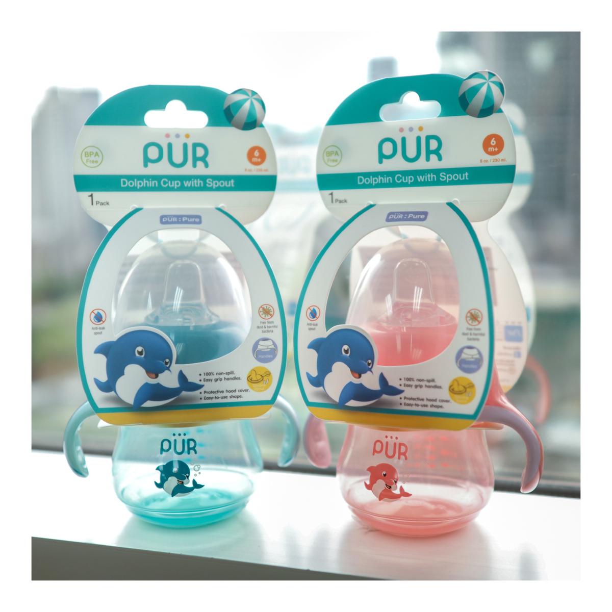 Picture of Dolphin Cup With Spout 8oz./230ml. - (5509)1pc=Blue,Pink