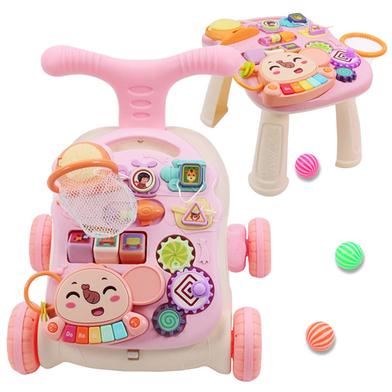 Picture of QDRAGON Walker for Baby Girl, Baby Push Walkers for Babies, 3 in 1 Push Toys for Babies Learning to Walk, Baby Walker Table and Activity Center, Early Learning Toy for Kids Infant 6-12 Months, Pink