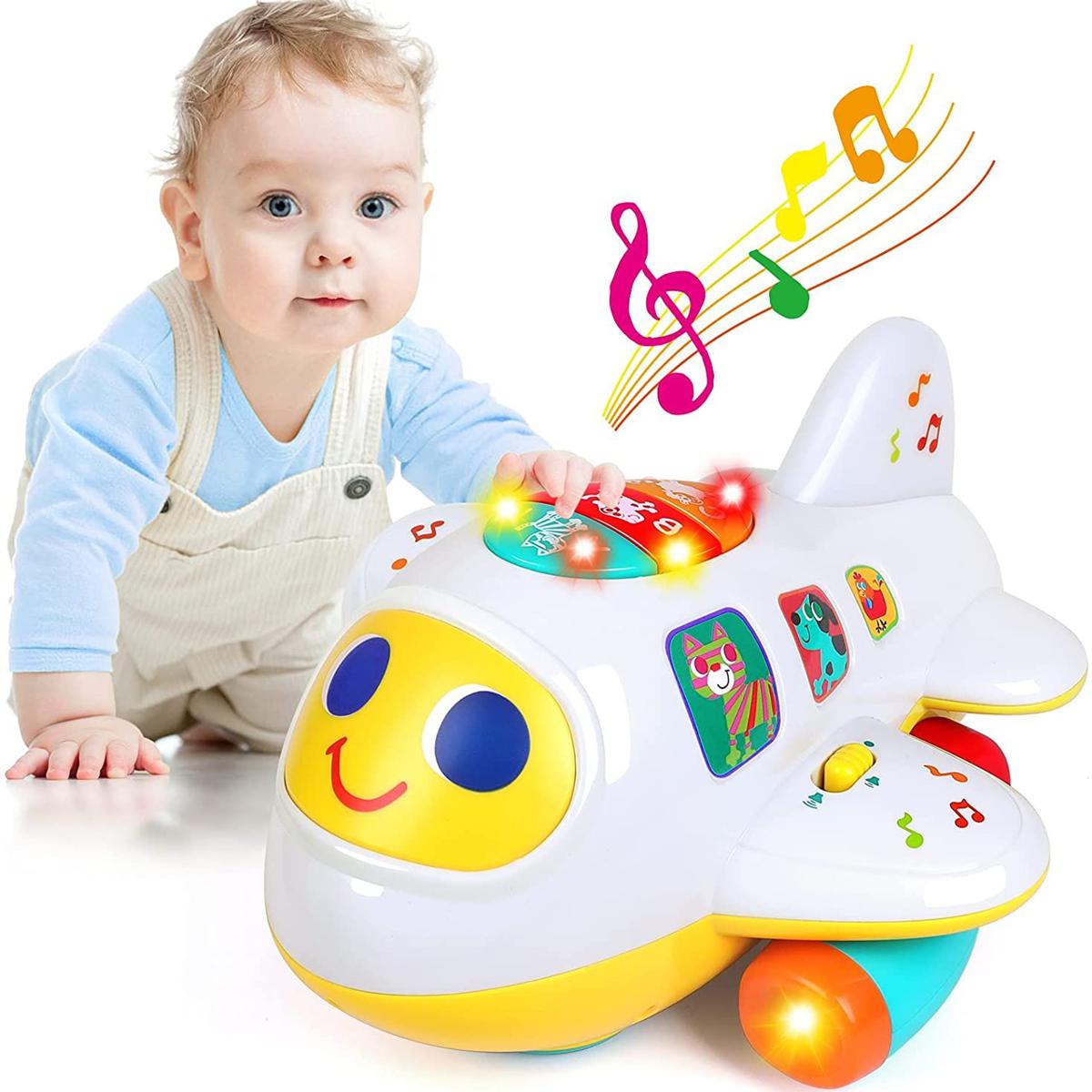 Picture of ACTRINIC Baby Toy 12-18 Months Electronic Aeroplane Toy with Light and Music Best Educational Toy for Children for Toddlers Boys and Girls 1 2 3 4 Years Old