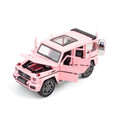 Picture of 1:24 diecast alloy car mercedes pink benz die cast model g-class alloy toy car