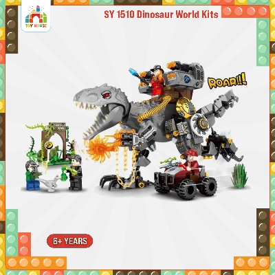 Picture of Dinosaur World Lego set toy for kids T-Rex Jurassic Park Building Blocks