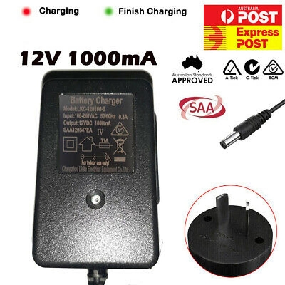 Picture of 12V Battery Charger for Kids Electric Ride On Cars 1000mA Power Adaptor for Toys