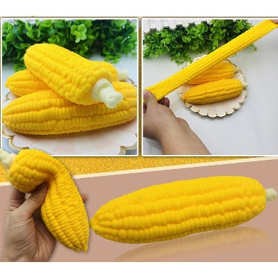 Picture of Squishy Party Favors Corn Shape Toys For Kids - 1 Piece Yellow Color