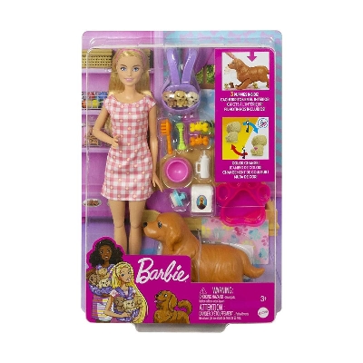 Picture of Barbie Doll Newborn Puppies 3+ Hck74 Mattel