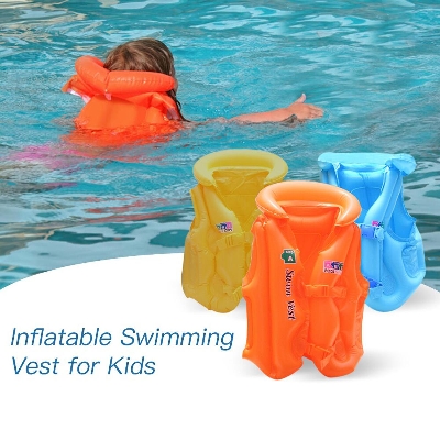 Picture of inflatable swimming pool vest children kids float aid jacket baby training beach