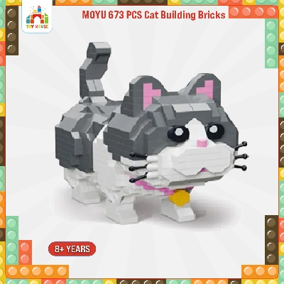 Picture of MOYU 673 PCS Cute Animal  Cat Diamond Building Bricks Block DIY Mini Micro Building Block Set For Children