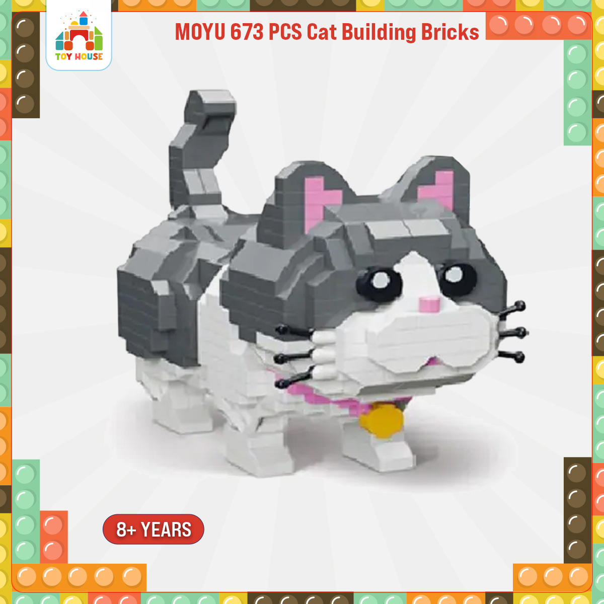 Picture of MOYU 673 PCS Cute Animal  Cat Diamond Building Bricks Block DIY Mini Micro Building Block Set For Children