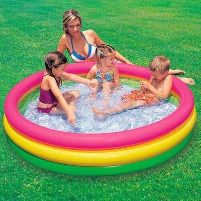 Picture of Intex Inflatable Colourful Baby Swimming Pool (25 x 85 cm, Pack of 2)