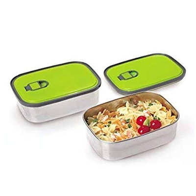 Picture of Rectangle Stainless Steel Food Container Lunch Box Tiffin Box 680ml- 1 pcs