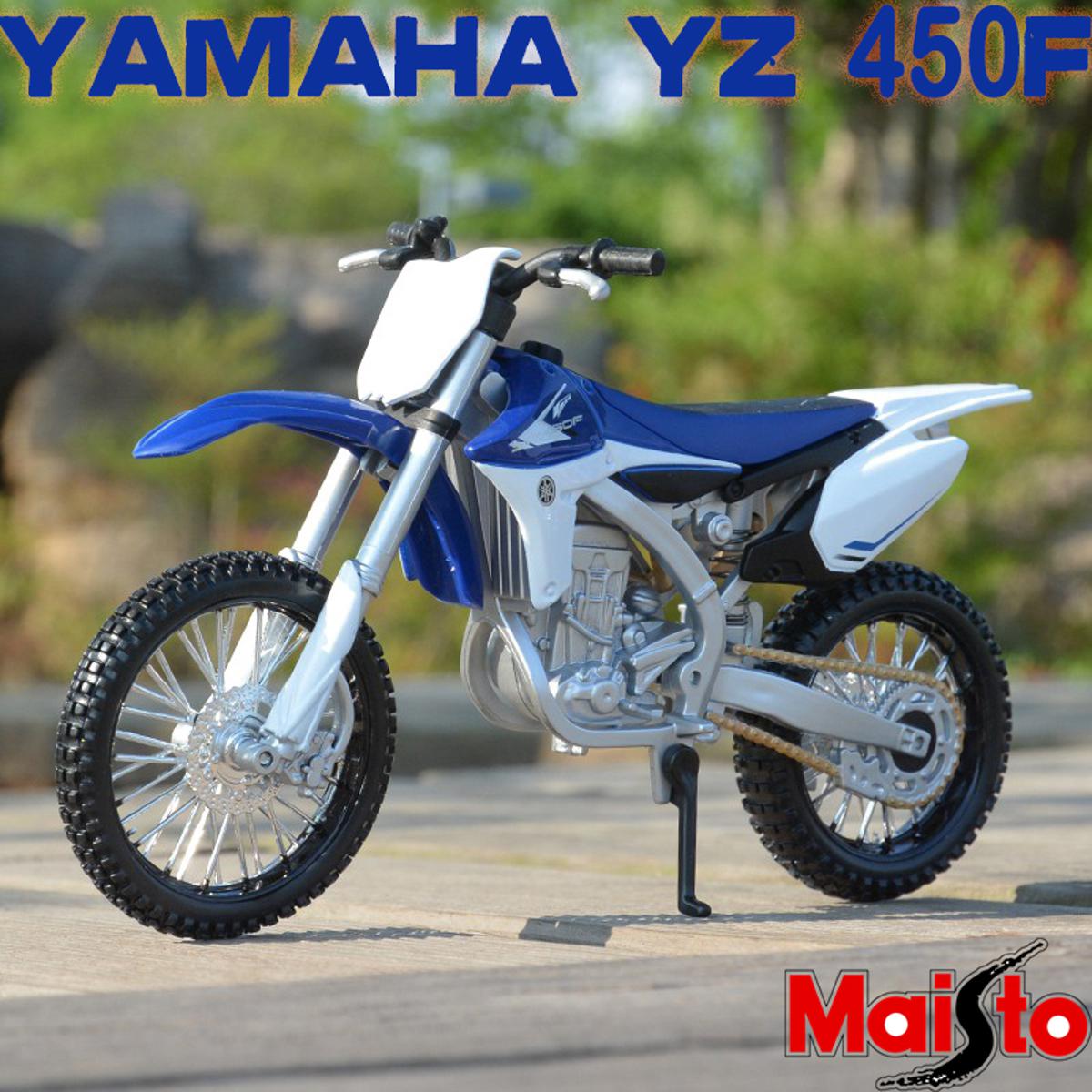Picture of Maisto 1:12 Yamaha YZ 450F Diecast Alloy Motorbike Vehicles Collectible Hobbies Motorcycle Model Toys