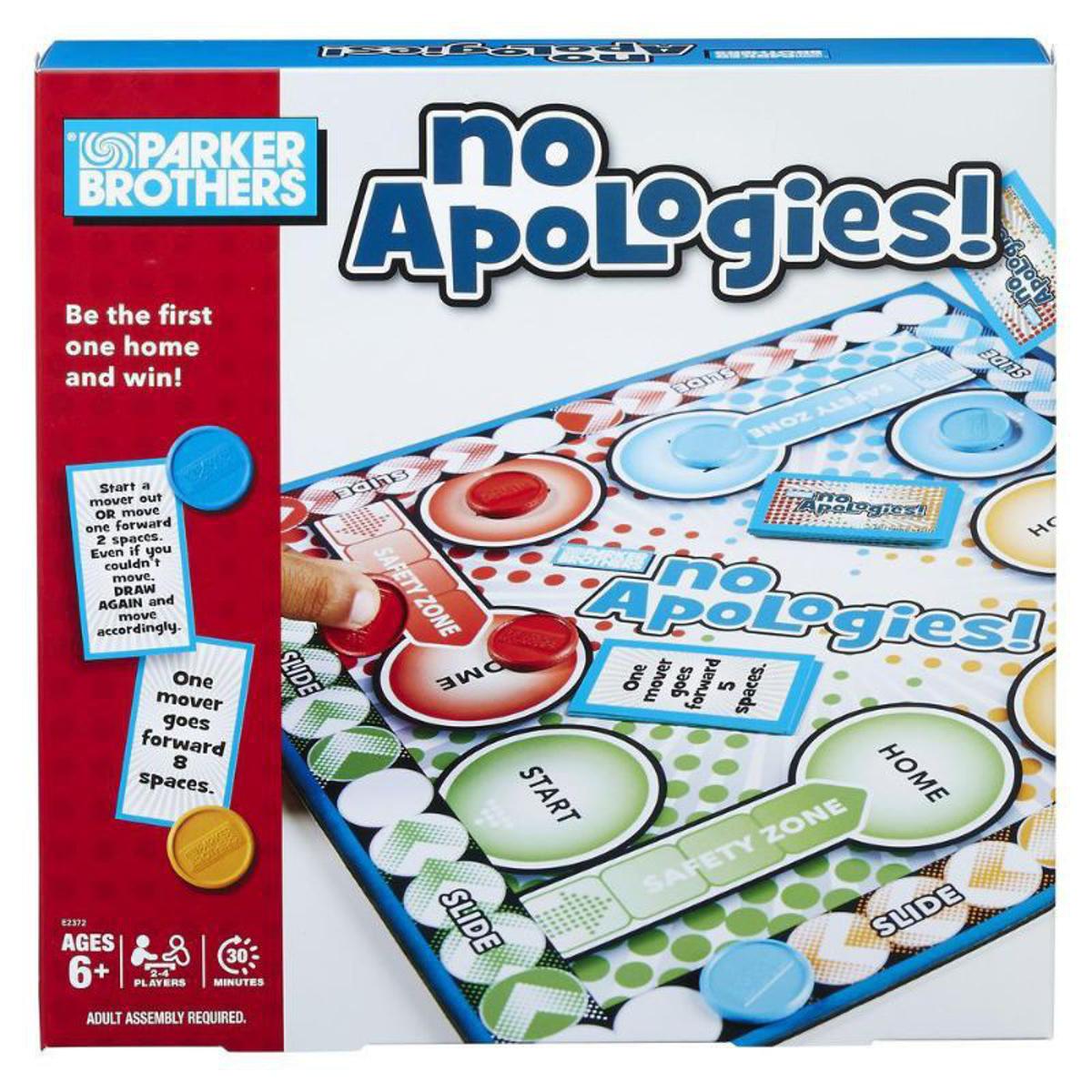 Picture of Hasbro No Apologies Multiplayer Board Game By Parker Brothers 6+
