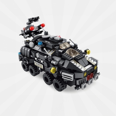 Picture of Toy House Panlos 572 Pcs Military Armored Car  12 in 1 City Building Block for Kids 25 Play Style