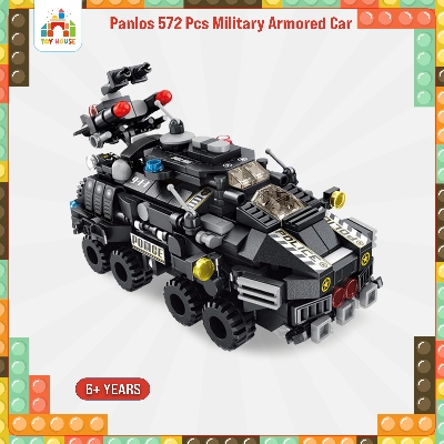 Picture of Toy House Panlos 572 Pcs Military Armored Car  12 in 1 City Building Block for Kids 25 Play Style