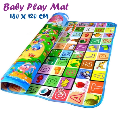 Picture of Baby Crawling Play Mat Climb Pad Double-Side Fruit Letters And Happy Farm Baby Toys Playmat Kids Carpet Baby Game