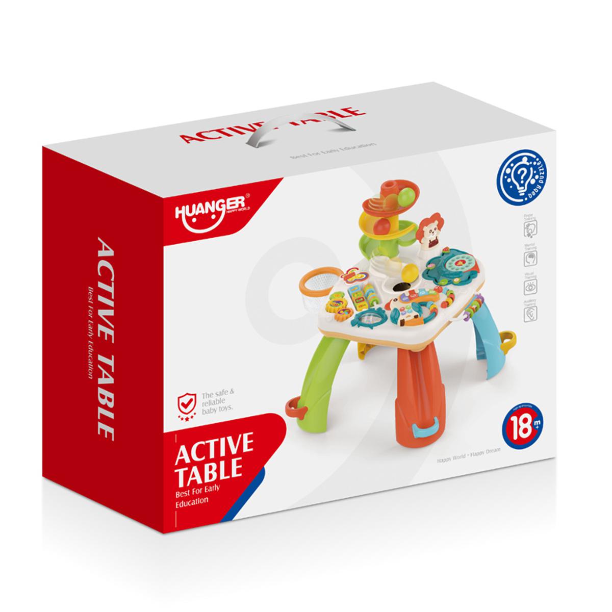 Picture of Huanger Baby Activity Play Table Kids safety early educational plastic puzzle game table with lighting and music