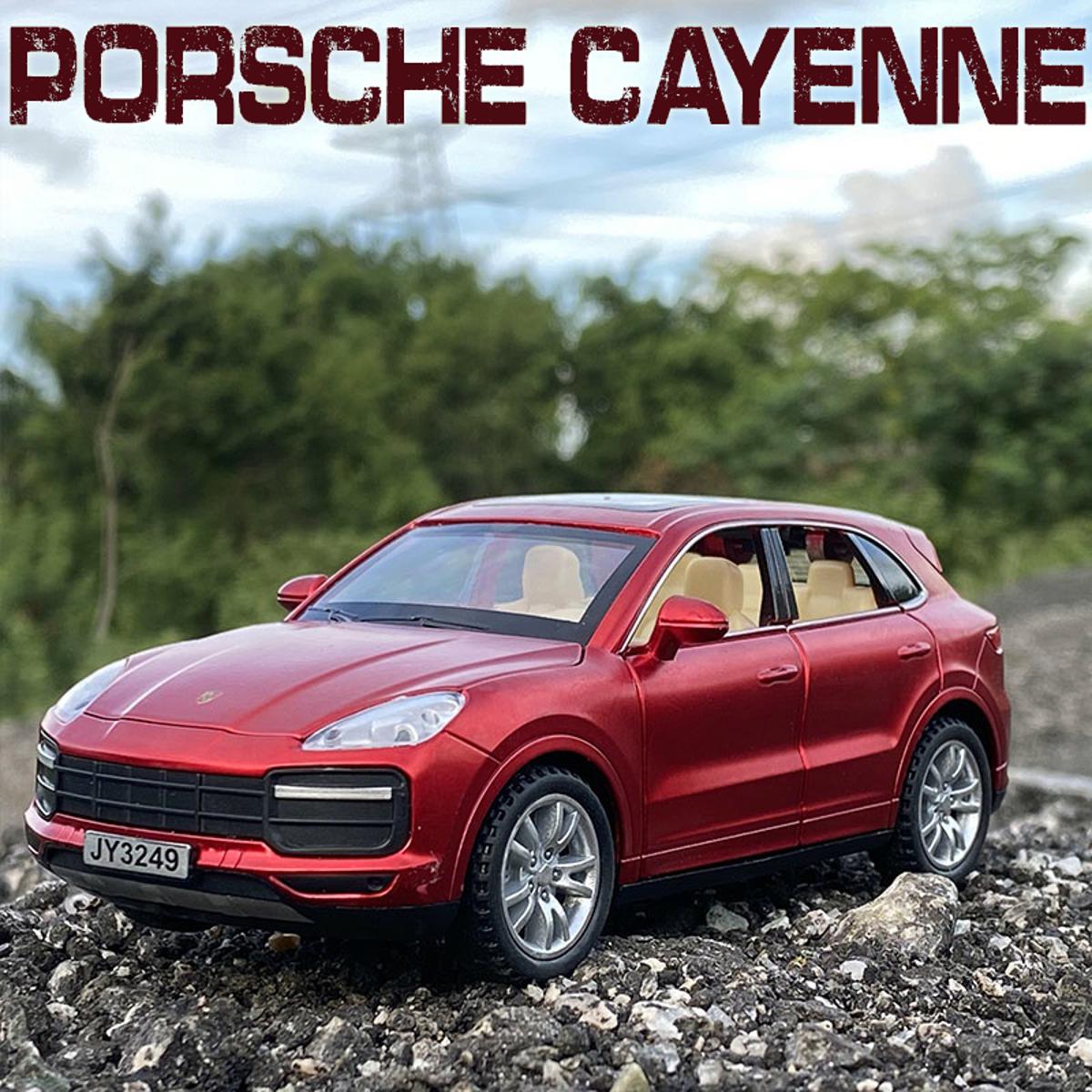 Picture of 1:32 Porsche Cayenne Turbo Diecast Alloy Car Vehicles 6 open Metal Car Model Car Sound Light Toys For Gift