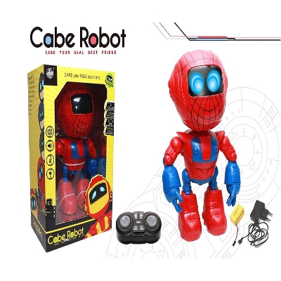 Picture of RC Robot Remote Control Rechargeable Spiderman Figure Cabe Robot Toy 4 Function Electric Robot with Music Dance Light