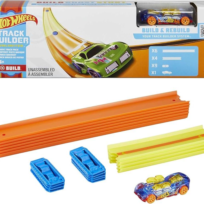Picture of Hot Wheels Track Builder Unlimited Track Pack Set with 1 Hot Wheels Car Racing Track for Children from 6 Years
