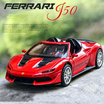 Picture of Ferrari J50 Diecast Alloy Car 1:32 Supercar Vehicles Metal Car Model Car Sound Light Toys For Gift