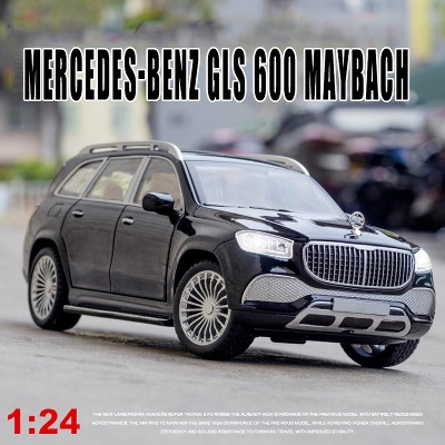 Picture of 1:28 Mercedes Maybach GLS 600 Diecast Alloy Car ChiMei Luxurious Simulation Toy Vehicles Metal Car 6 Doors Open Model Car Sound Light Toys For Gift
