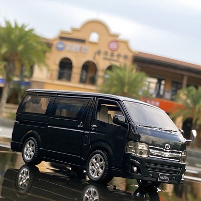 Picture of 1:32 Toyota Hiace Van Diecasts Alloy Car Luxurious Simulation Toy Vehicles Metal Car 6 Doors Open Model Car Sound Light Toys For Gift