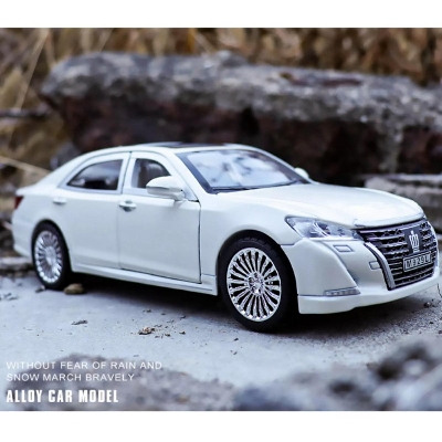Picture of XLG 1:24 Toyota Crown Diecast Alloy Car 6 Open Premium Model Vehicle Metal Toy Model Pull back Sound Light