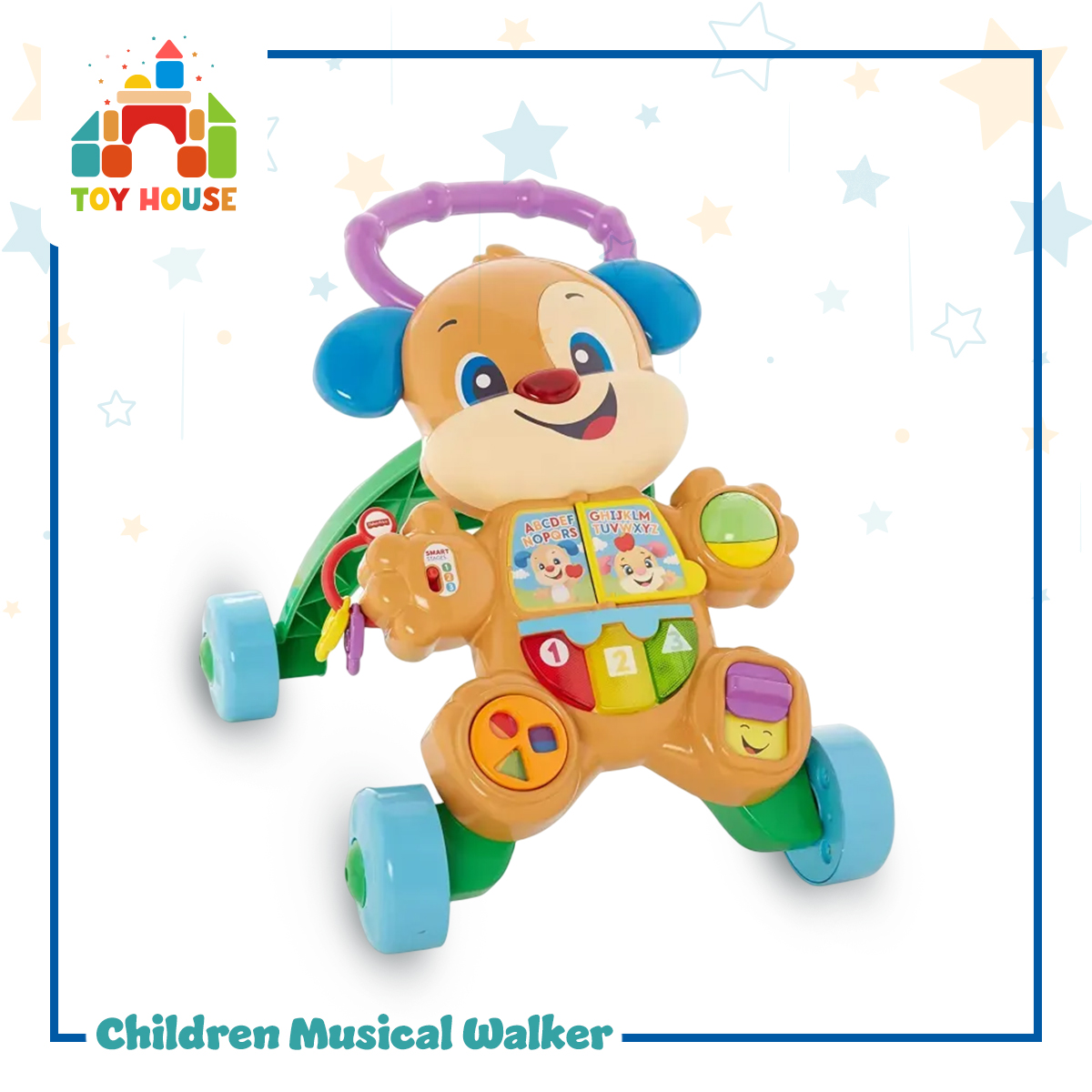 Picture of Fisher-Price Laugh & Learn Smart Stages Learn with Puppy Walker, Musical Walking Toy for Infants and Toddlers Ages 6 to 36 Months