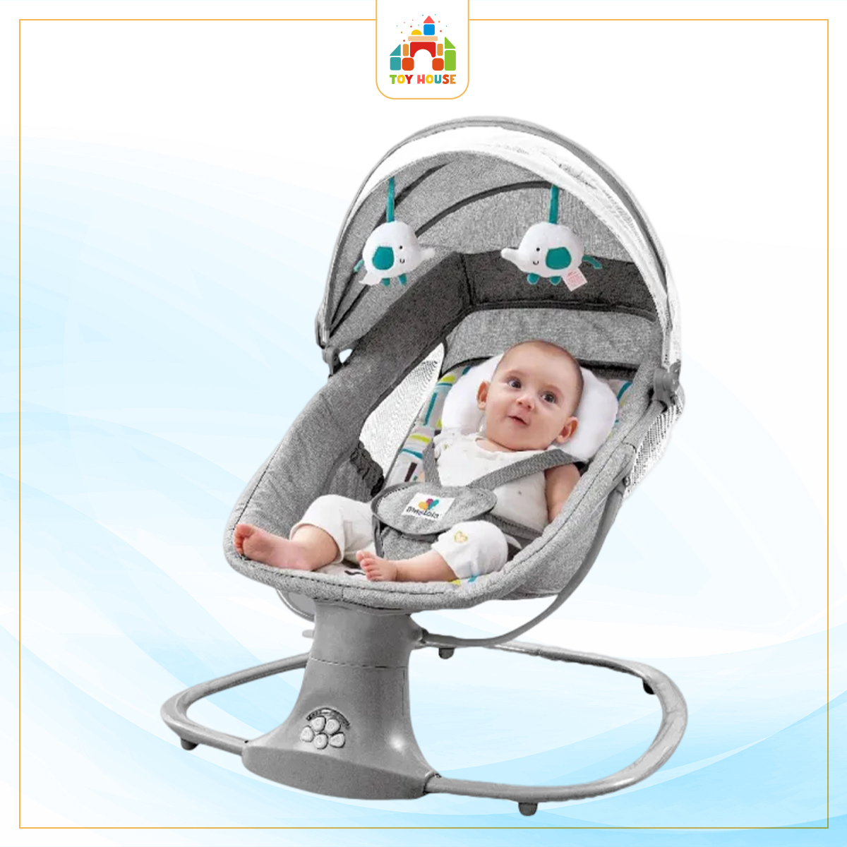 Picture of Deluxe Multi-Functional Remote Control Bassinet New born to Toddlers Bouncer with Vibration Rattles - 18 kg