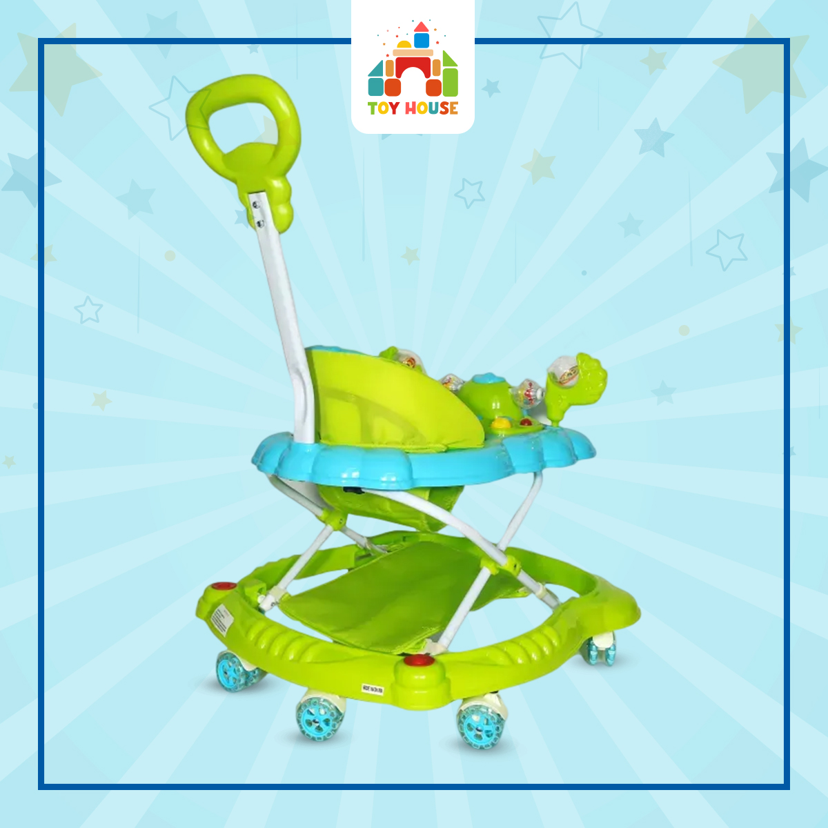 Picture of Baby Duck Model Walker, Toddler Walking Assistant with push handle bar (Foot Rest or Umbrella any One)