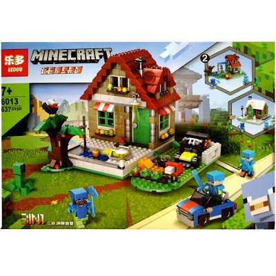 Picture of 637Pcs 3 in 1 Villa Garden Mine Craft Building Blocks 6013