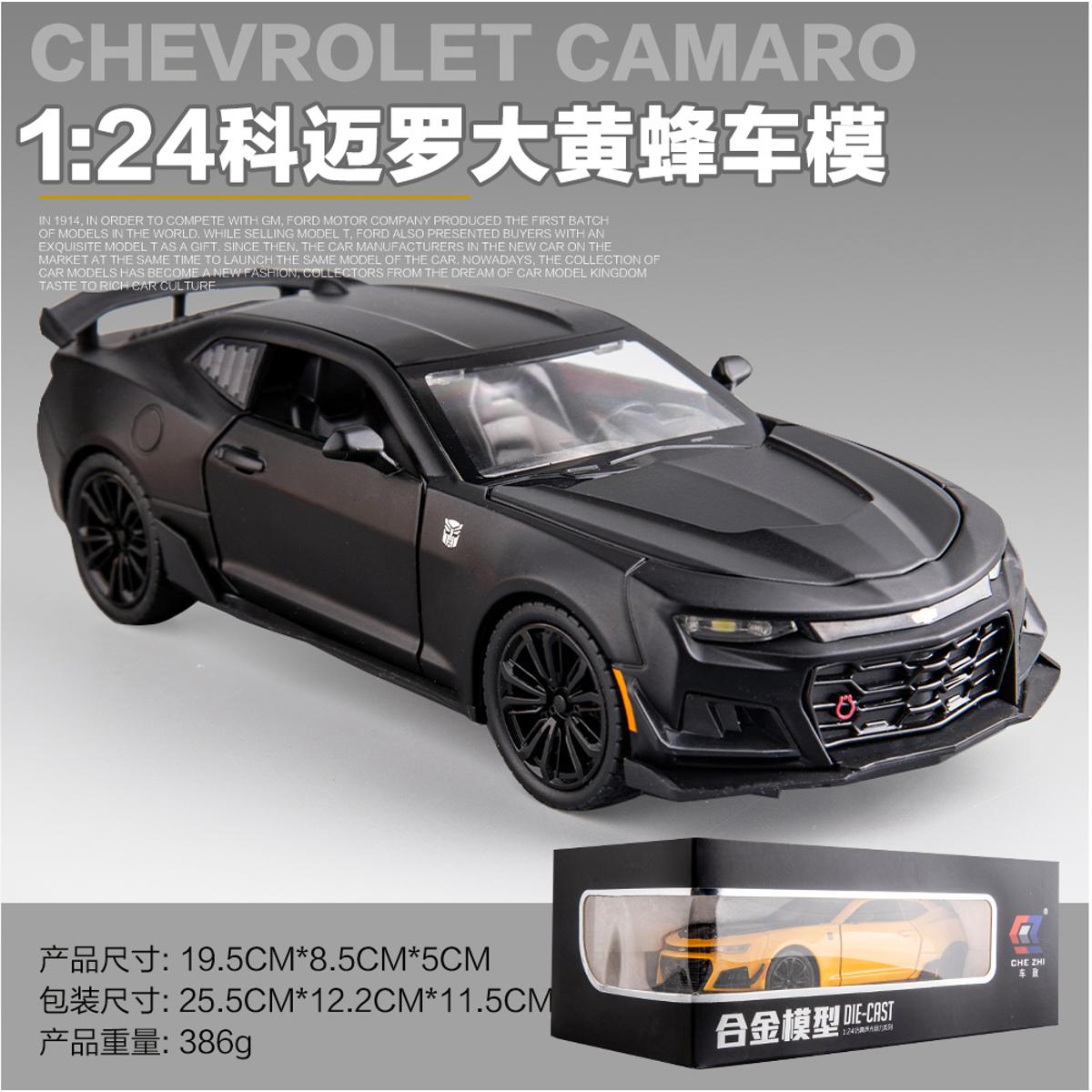 Picture of 1:32 Transformers 5 Bumblebee Chevrolet Camaro Diecast Car Fast and the Furious Alloy Vehicles Car Model Metal Toy Model Pull back Sound Light Special Edition