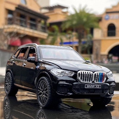 Picture of 1:32 BMW X5 Licensed Diecast Alloy Car Hybrid Super Premium Model Vehicle Metal Toy Pull back Sound Light