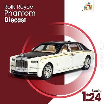 Picture of 1:24 Rolls Royce Phantom Diecasts Alloy Car Luxurious Simulation Toy Vehicles Metal Car 6 Doors Open Model Car Sound Light Toys For Gift