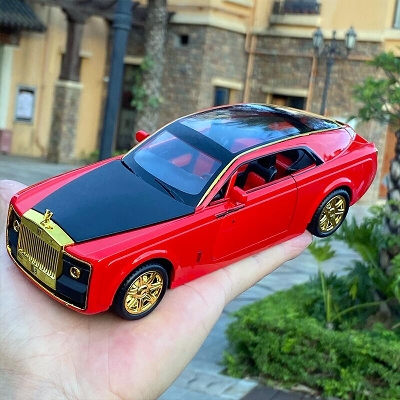 Picture of 1:24 Rolls Royce Sweptail Diecast Alloy Car XLG Premium Model Vehicle Metal Toy Model Pull back Sound Light