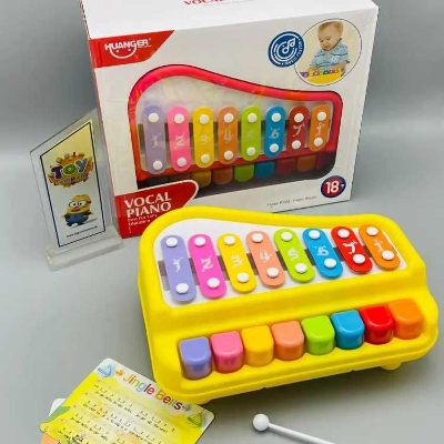 Picture of Huanger Kids Piano Xylophone 8 Keys Musical Organ Toys for children Early Learning with Drum Sticks