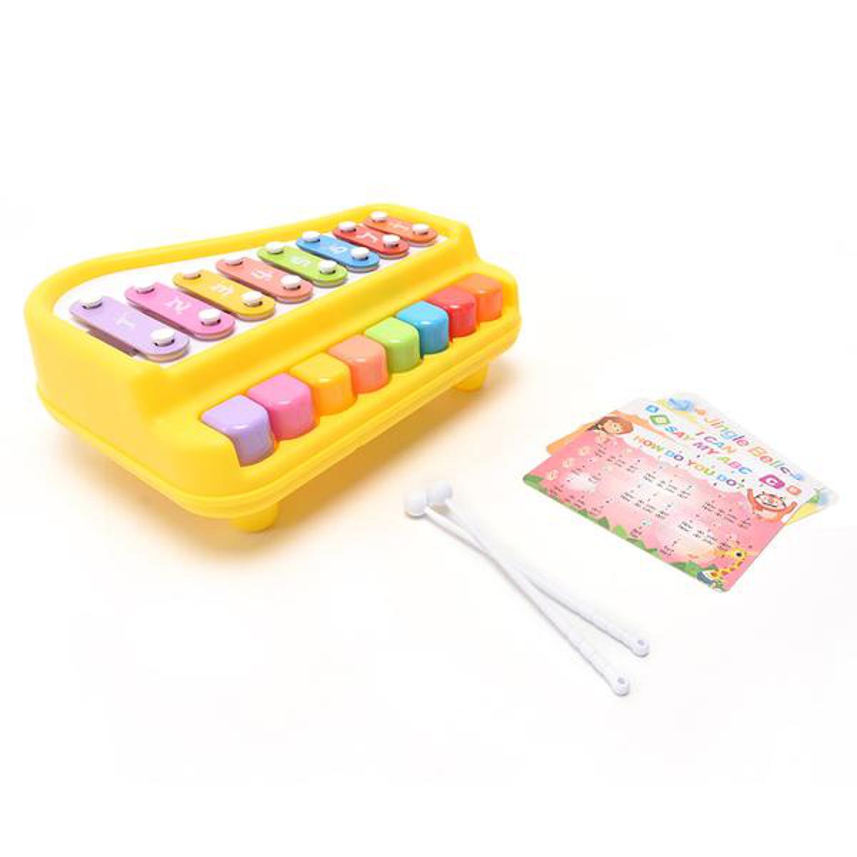 Picture of Huanger Kids Piano Xylophone 8 Keys Musical Organ Toys for children Early Learning with Drum Sticks