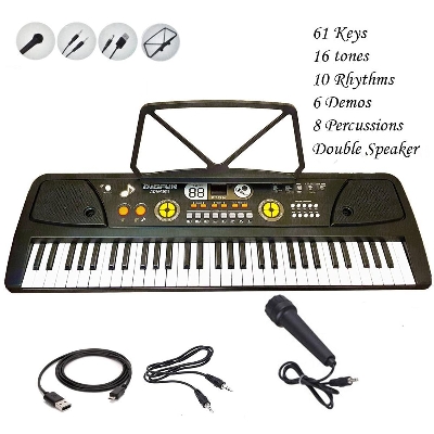 Picture of Kids Piano 61 Keys Electronic Music Keyboard with Microphone USB System Educational Musical Toy