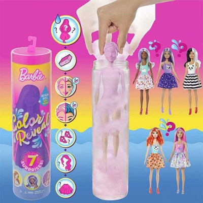 Picture of Barbie Style Color Reveal Doll with 7 Surprises Decorate Your Doll