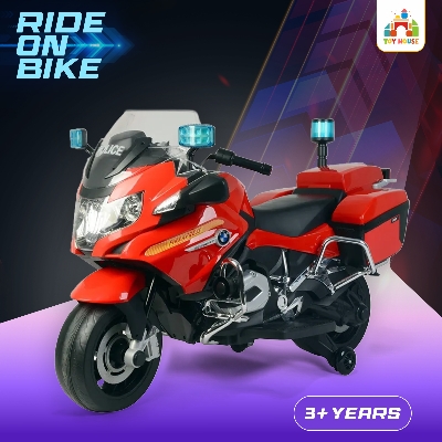 Picture of 12V BMW Ride on Bike for Kids Rubber Wheel Rechargeable Battery Operated Big Size Motorcycle