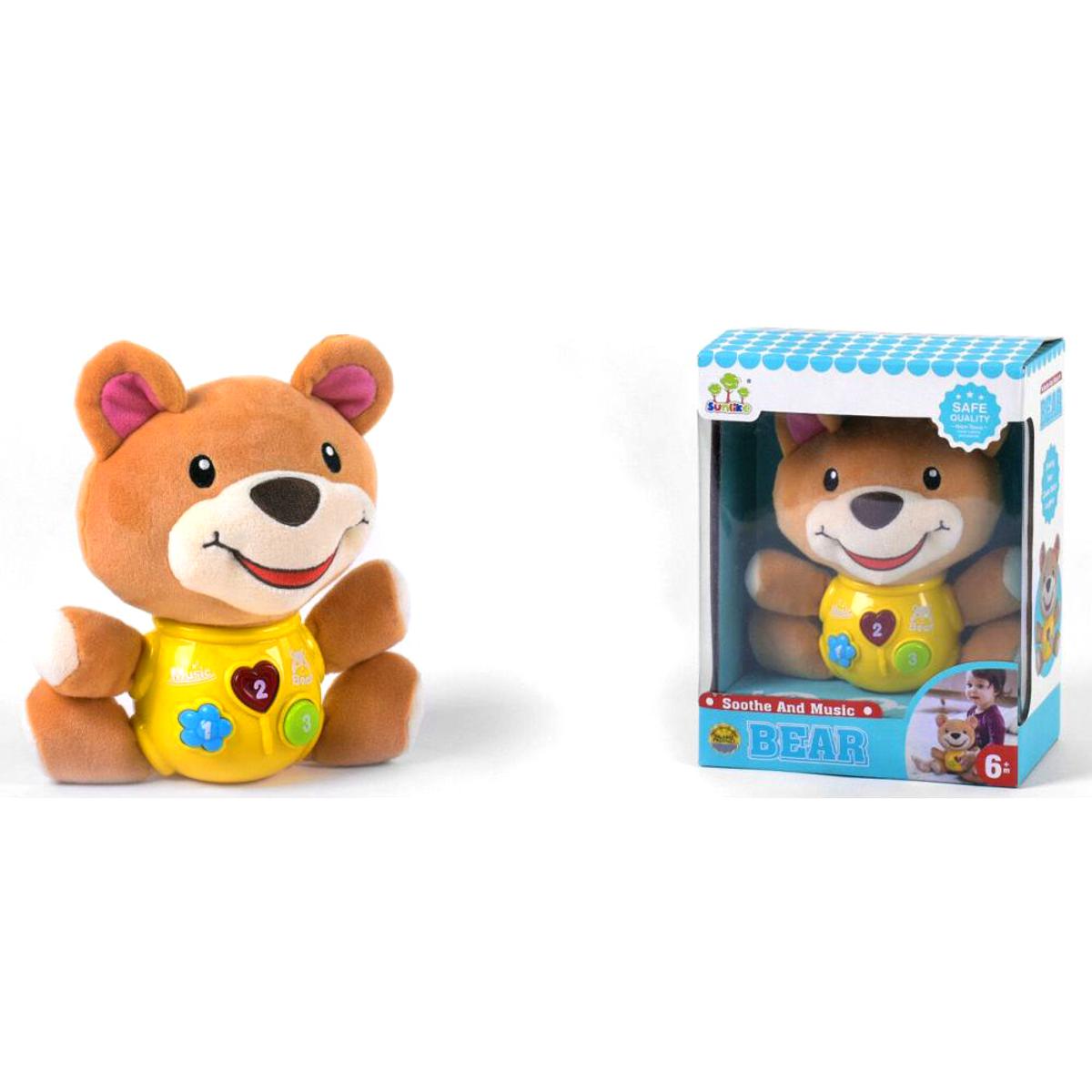 Picture of Musical Rattle Teddy Bear Toy for Newborn baby Soft Doll Toy for baby with Light and Music