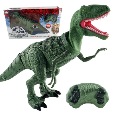 Picture of Remote Control Dinosaur Toy Smoke Breathing and Walking Dragon with Lights and Sounds