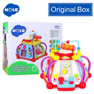 Picture of HOLA Baby Musical Activity Pyramid Toy Cube Play Center with 15 Functions & Learning Skills Educational Toys for kids gifts
