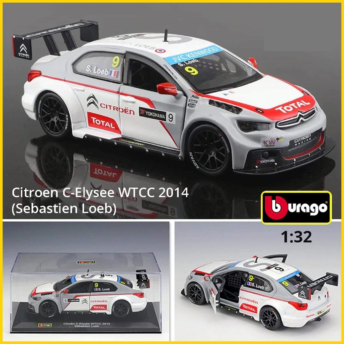 Picture of Bburago 1:32 Diecast Car Citreon C-Elysee WTCC 2014 Sebastian Loeb Model Racing Car Toy  NEW IN BOX