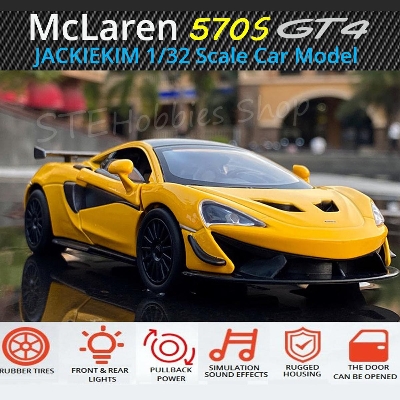 Picture of 1:32 Mclaren 570S GT4 Diecast Car Alloy Car Luxurious Simulation Toy Vehicles Metal Car Model Car Sound Light Toys For Gift